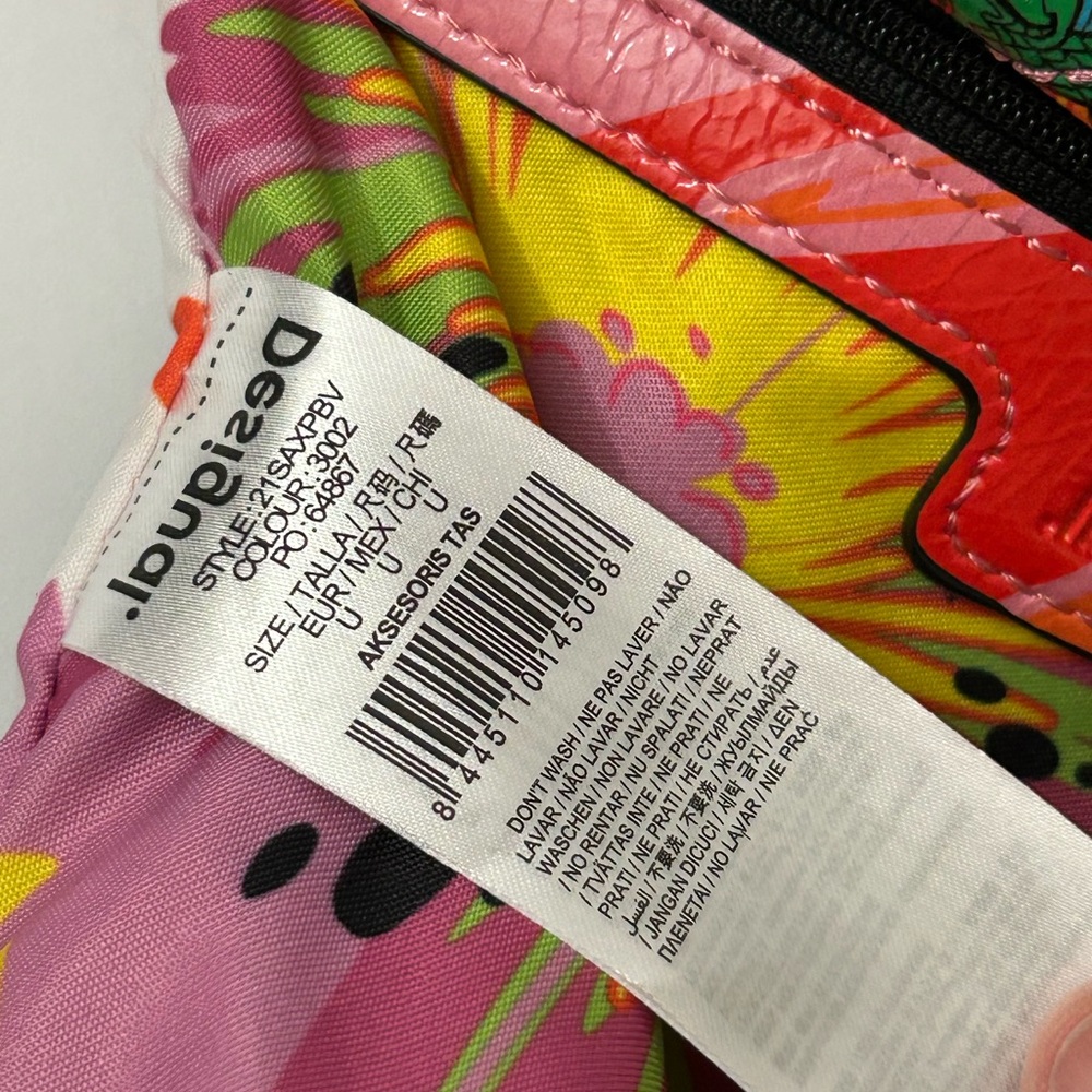 Desigual - Sack Handbag - Multi-Color Drawstring Bucket Bag - Picture 11 of 16
